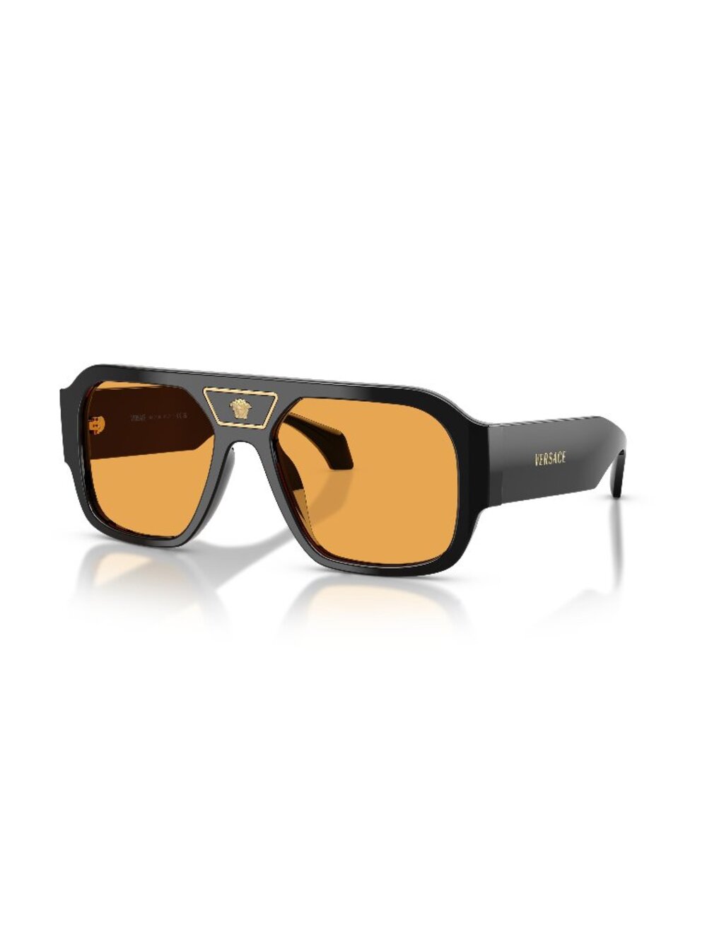 New Versace Men's Sunglasses Black Multicolor Lens Acetate Frame VE4508U GB1 7